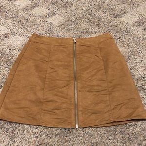 forever 21 brown soft skirt